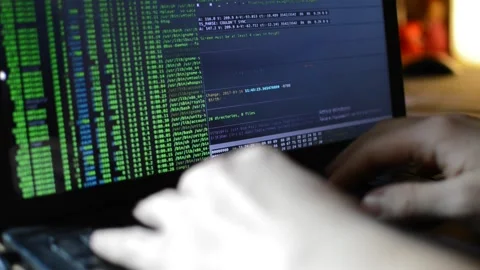 Web developer code a business network software. web developer technology Stock Footage 171854880