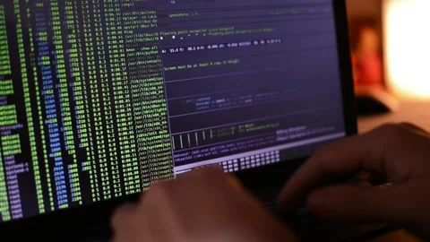 Web developer code a business network software. web developer technology Stock Footage 171855111
