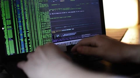 Web developer code a business network software. web developer technology Stock Footage 171855344