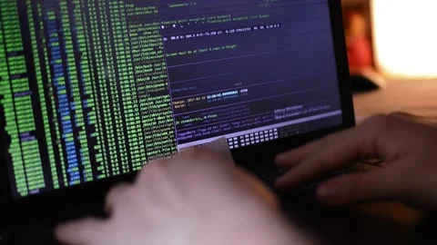 Web developer code a business network software. web developer technology Stock Footage 171855549