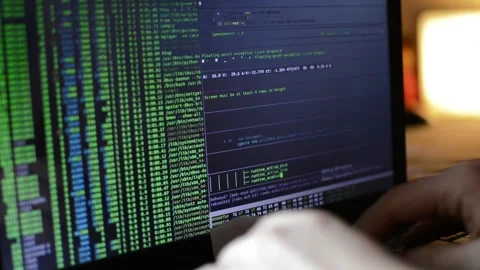 Web developer code a business network software. web developer technology Stock Footage 171855853