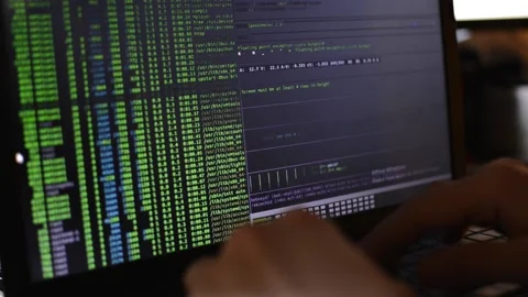 Web developer code a business network software. web developer technology Stock Footage 171855913