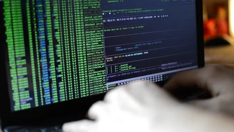 Web developer code a business network software. web developer technology Stock Footage 171855927
