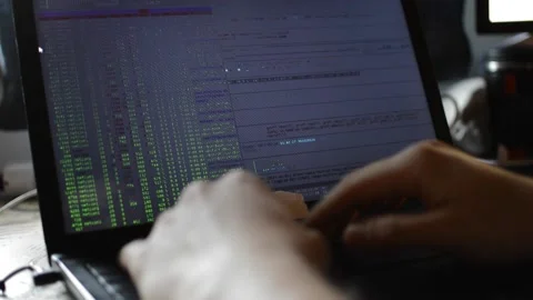 Web developer code a business network software. web developer technology Stock Footage 171855932
