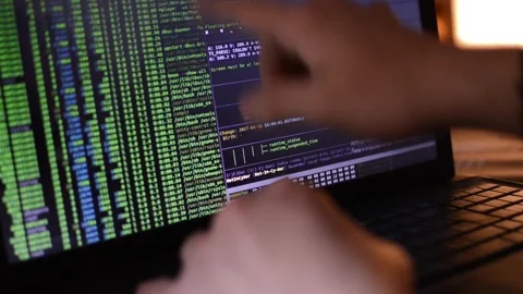 Web developer code a business network software. web developer technology Stock Footage 171856483
