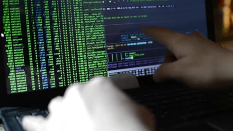 Web developer code a business network software. web developer technology Stock Footage 171856492