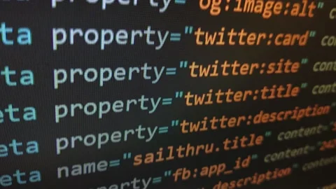 Web developer code on the laptop screen. data code program technology. Stock Footage 231135461