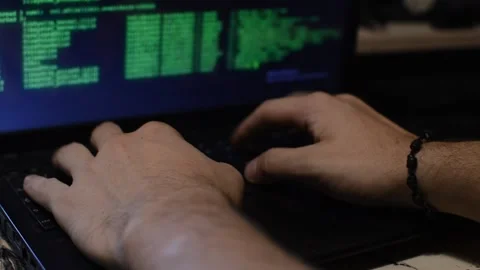 Web developer code a program script for a software. coding program. Stock Footage 219781641