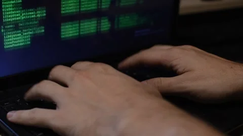 Web developer code a program script for a software. coding program. Stock Footage 219781643