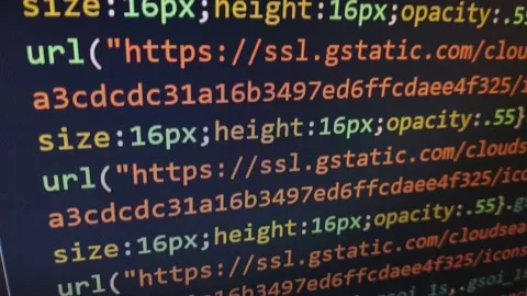 Web developer code technology on the computer screen. digital software code. Stock Footage 231499207