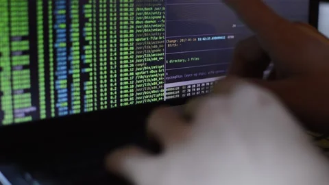 Web developer coding and programming social website for internet network Video stock 172235777