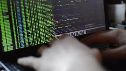 Web developer coding and programming social website for internet network Stock Footage 172235818