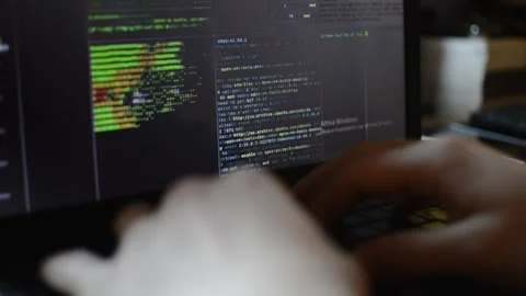 Web developer coding and programming social website for internet network Stock Footage 172235877