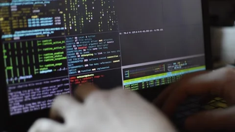 Web developer coding and programming social website for internet network Stock Footage 172235953