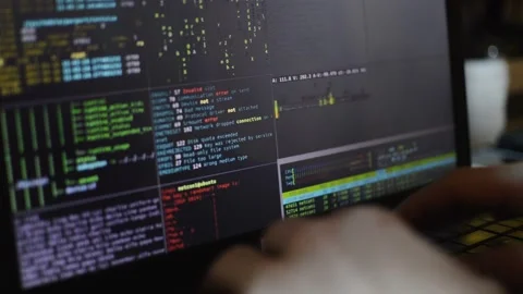 Web developer coding and programming social website for internet network Stock Footage 172236094