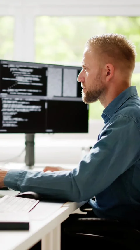 Web Developer Coding On Computer Stock Footage 273113094
