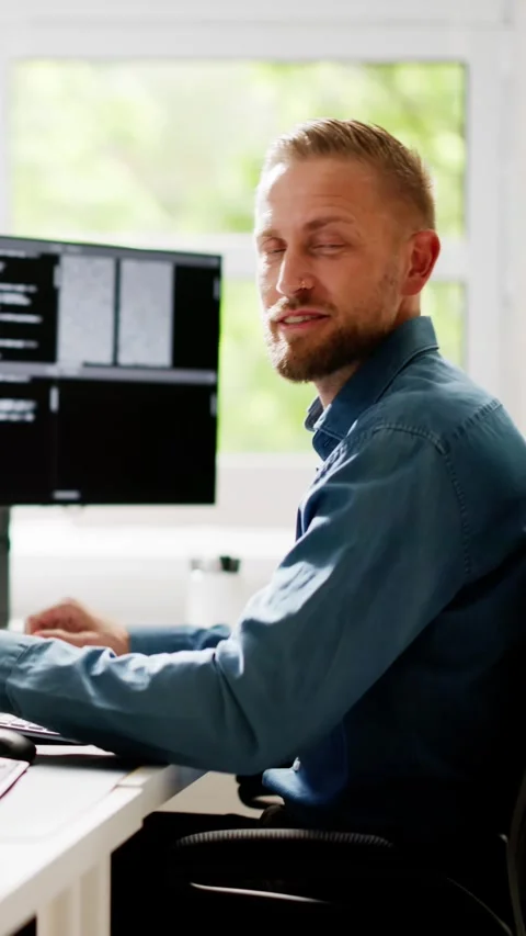 Web Developer Coding On Computer Stock Footage 273777440