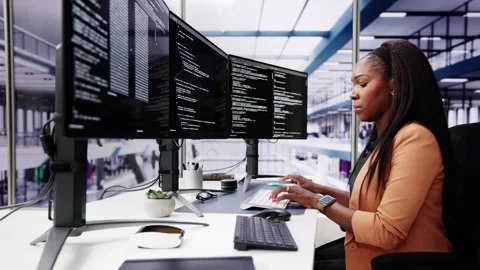 Web Developer Coding On Computer Stock Footage 275490886