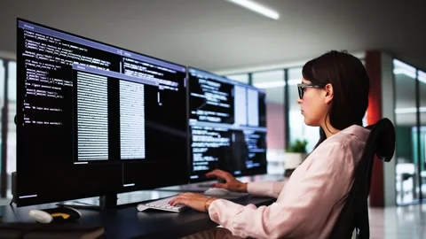 Web Developer Coding On Computer Stock Footage 285199903