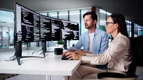 Web Developer Coding On Computer Stock Footage 285204665