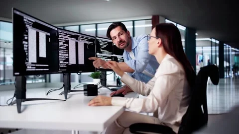 Web Developer Coding On Computer Stock Footage 285893418