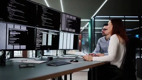 Web Developer Coding On Computer Stock Footage 304180203