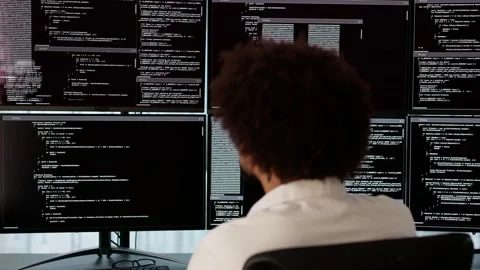 Web Developer Coding On Computer Stock Footage 305281135