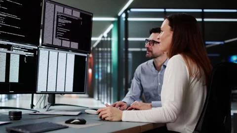 Web Developer Coding On Computer Stock Footage 305285114