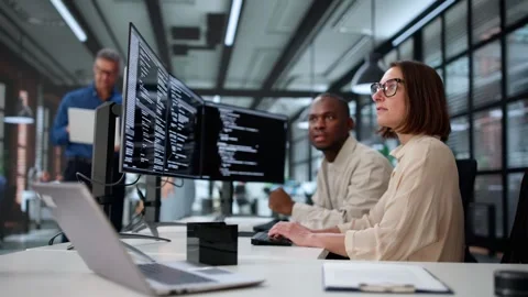 Web Developer Coding On Computer Stock Footage 308164609