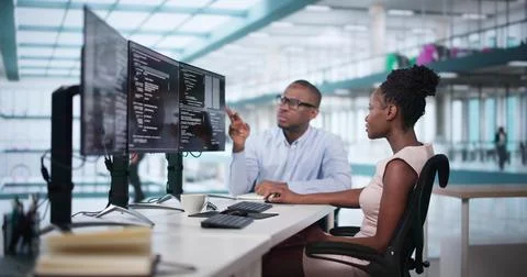 Web Developer Coding On Computer 写真素材