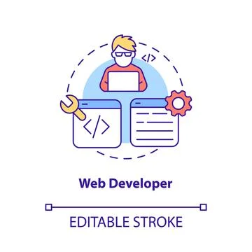 Web developer concept icon Stockillustratie