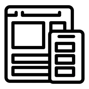 Web developer creating responsive website design for mobile phone イラスト素材