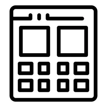 Web developer designing website layout using graphic software 스톡 일러스트