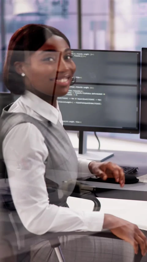 Web Developer Engineer Writing Code Stock Footage 257916075