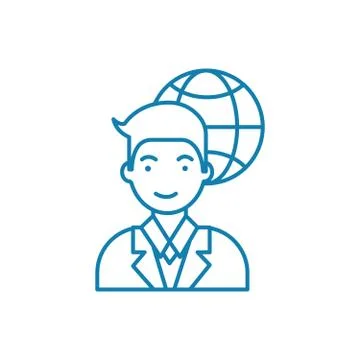 Web developer linear icon concept. Web developer line vector sign, symbol 스톡 일러스트