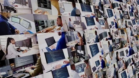 Web Developer Looking At Code Stock Footage 272161237