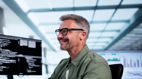 Web Developer Looking At Code Stock Footage 284487831