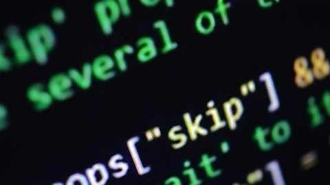Web developer programming code. network coding on computer Stock Footage 202521750