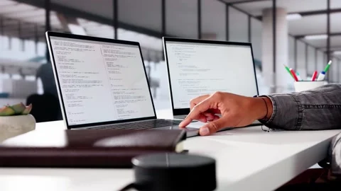Web Developer Programming In Office. Agile Code Stock Footage 291320741