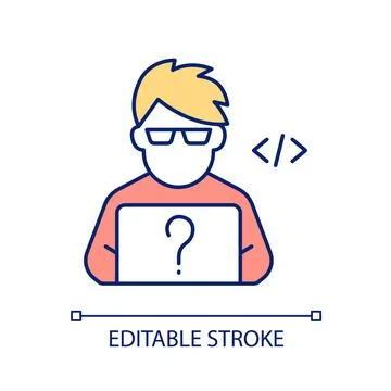 Web developer RGB color icon 스톡 일러스트