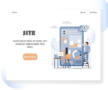 Web developer vector website landing page design template イラスト素材