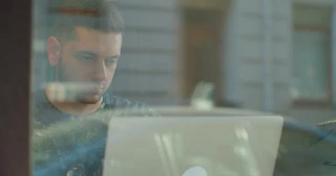 Web developer working at the computer. Stock Photos
