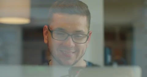 Web developer working at the computer. Stock Photos
