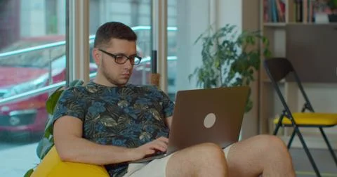 Web developer working at the computer. Foto stock