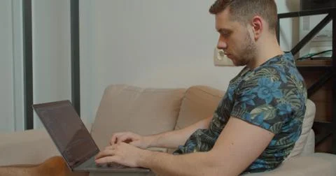 Web developer working at the computer. Foto stock