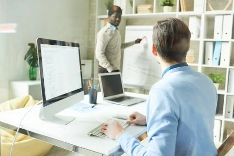 Web Developers Team Working in Office Foto stock