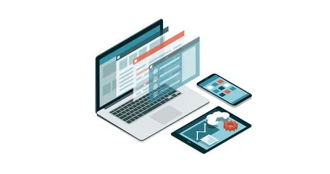 Web developing and coding Stock Footage 91352980