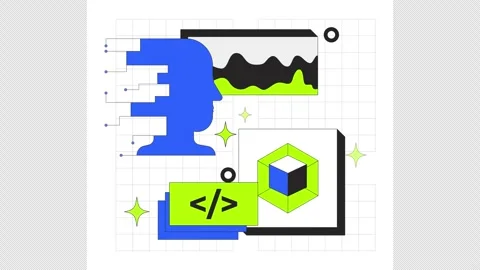 Web development 2D onboarding ui animation Video stock 318728120
