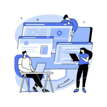 Web development abstract concept vector illustration. Stock Illustration