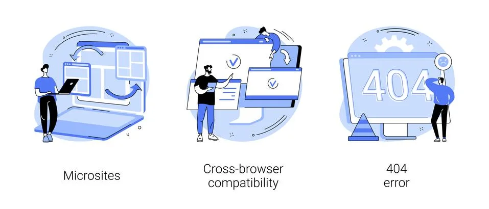 Web development abstract concept vector illustrations. Illustrazione stock